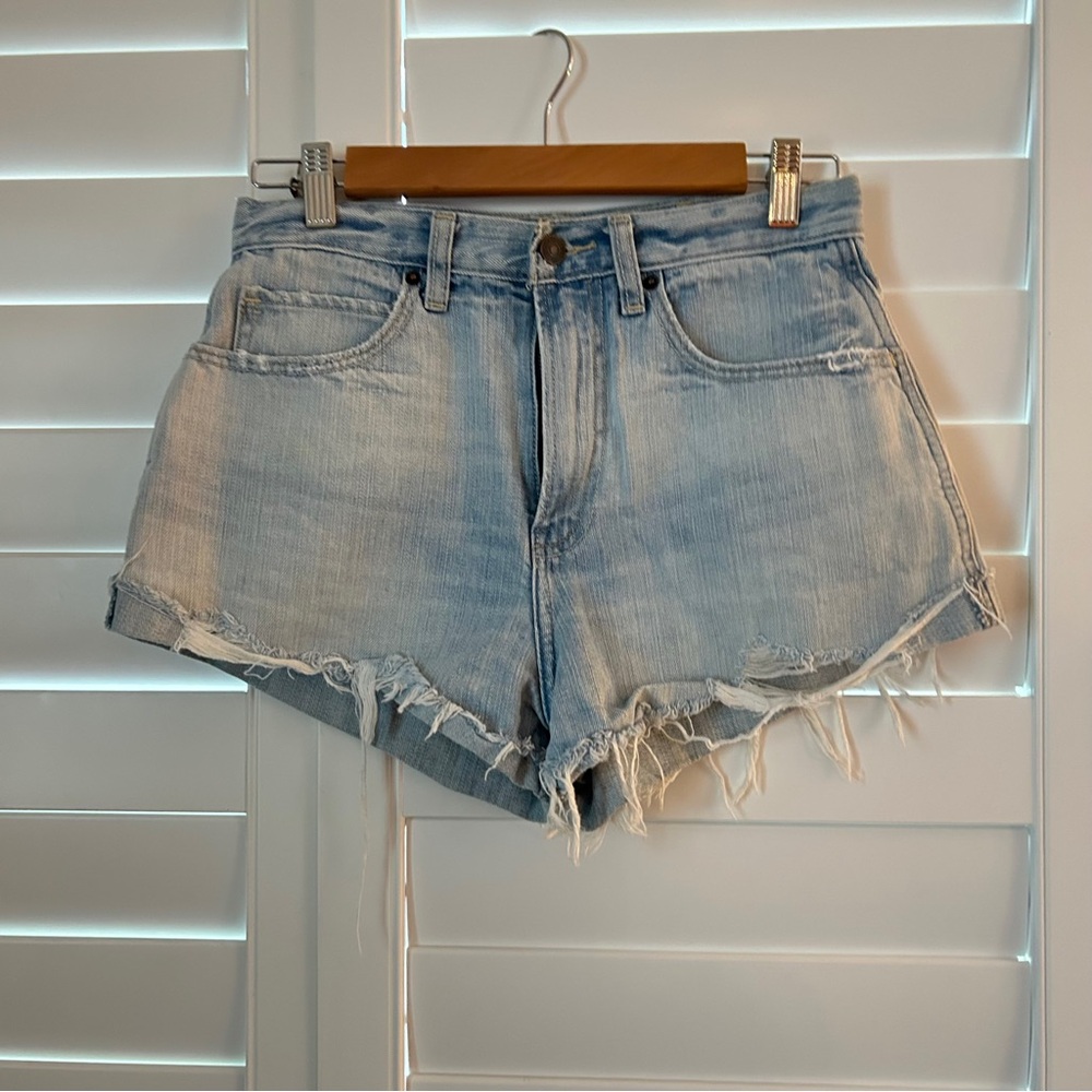 Abercrombie & Fitch Cutoff Denim Jean Light Blue Shorts Size 26